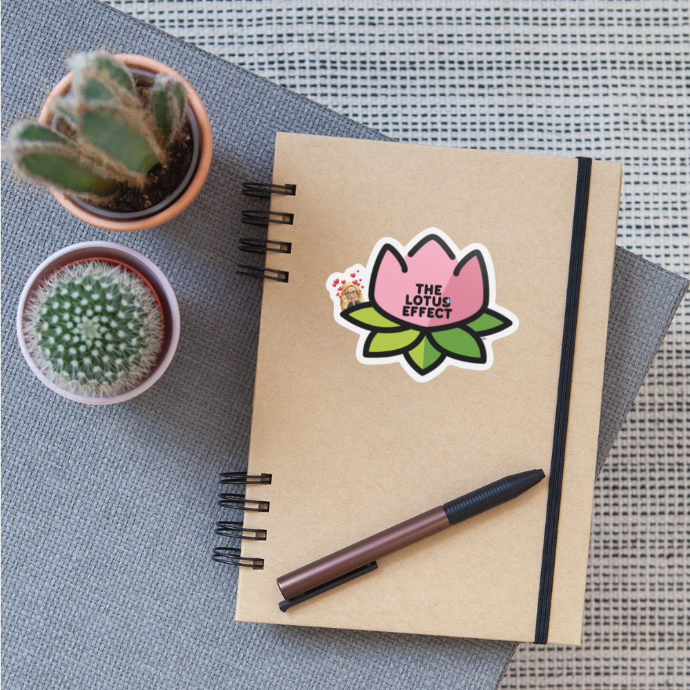 Emoji Expression: The Lotus Effect with Avatar Char Moji Sticker - Emoji.Express - white matte