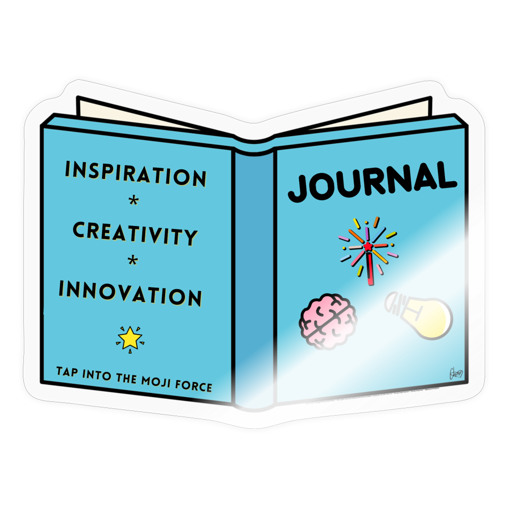 Emoji Expression: Moji Force Journal Moji Sticker - Emoji.Express - transparent glossy