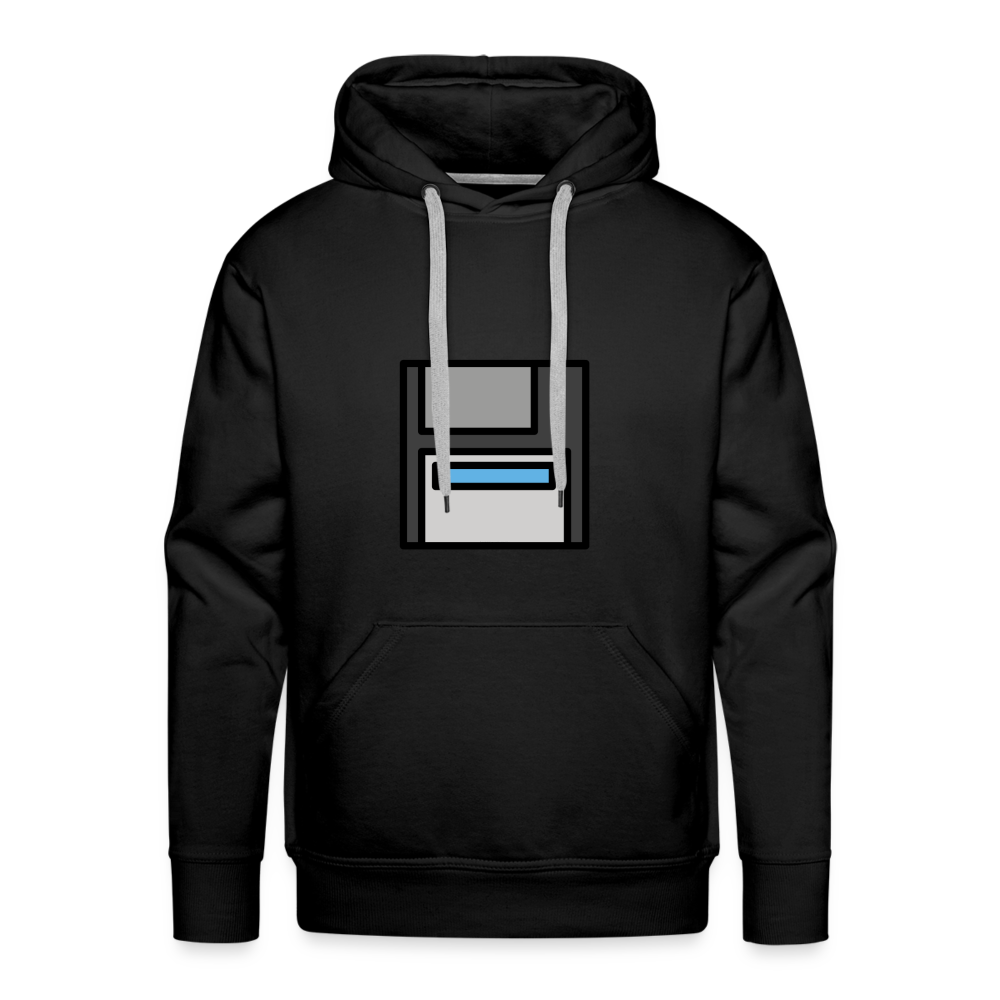 Customizable Floppy Disk Moji Men’s Premium Hoodie - Emoji.Express - black