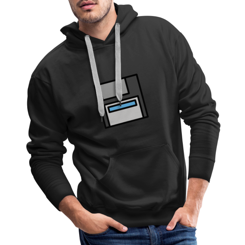 Customizable Floppy Disk Moji Men’s Premium Hoodie - Emoji.Express - black