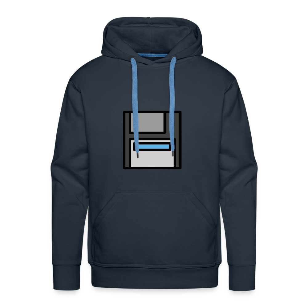 Customizable Floppy Disk Moji Men’s Premium Hoodie - Emoji.Express - navy