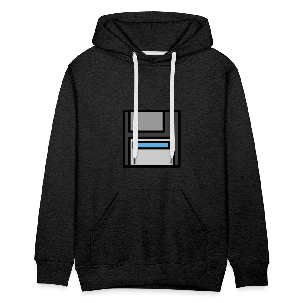 Customizable Floppy Disk Moji Men’s Premium Hoodie - Emoji.Express - charcoal grey