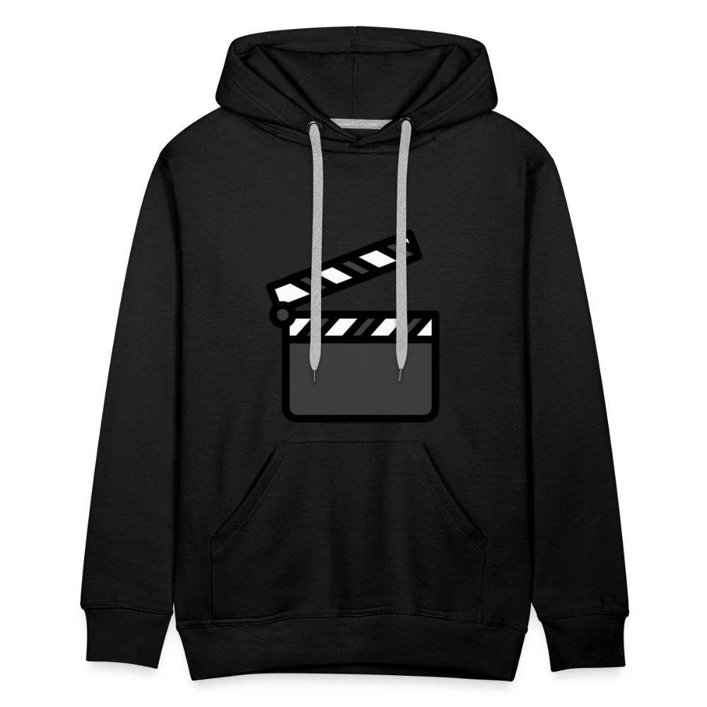 Customizable Clapper Board Moji Men’s Premium Hoodie - Emoji.Express - black