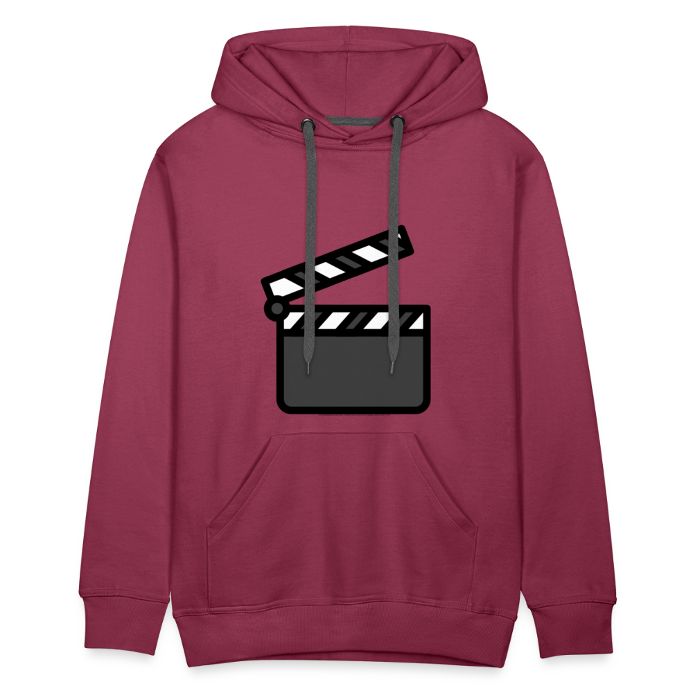 Customizable Clapper Board Moji Men’s Premium Hoodie - Emoji.Express - burgundy