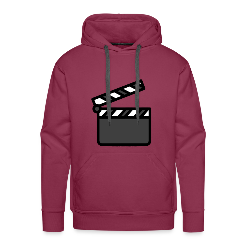 Customizable Clapper Board Moji Men’s Premium Hoodie - Emoji.Express - burgundy