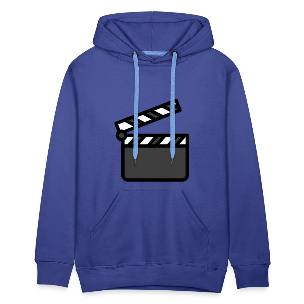 Customizable Clapper Board Moji Men’s Premium Hoodie - Emoji.Express - royal blue