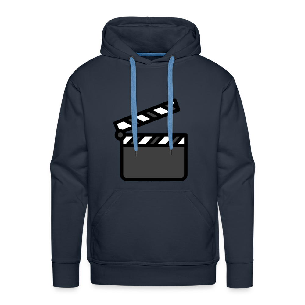 Customizable Clapper Board Moji Men’s Premium Hoodie - Emoji.Express - navy