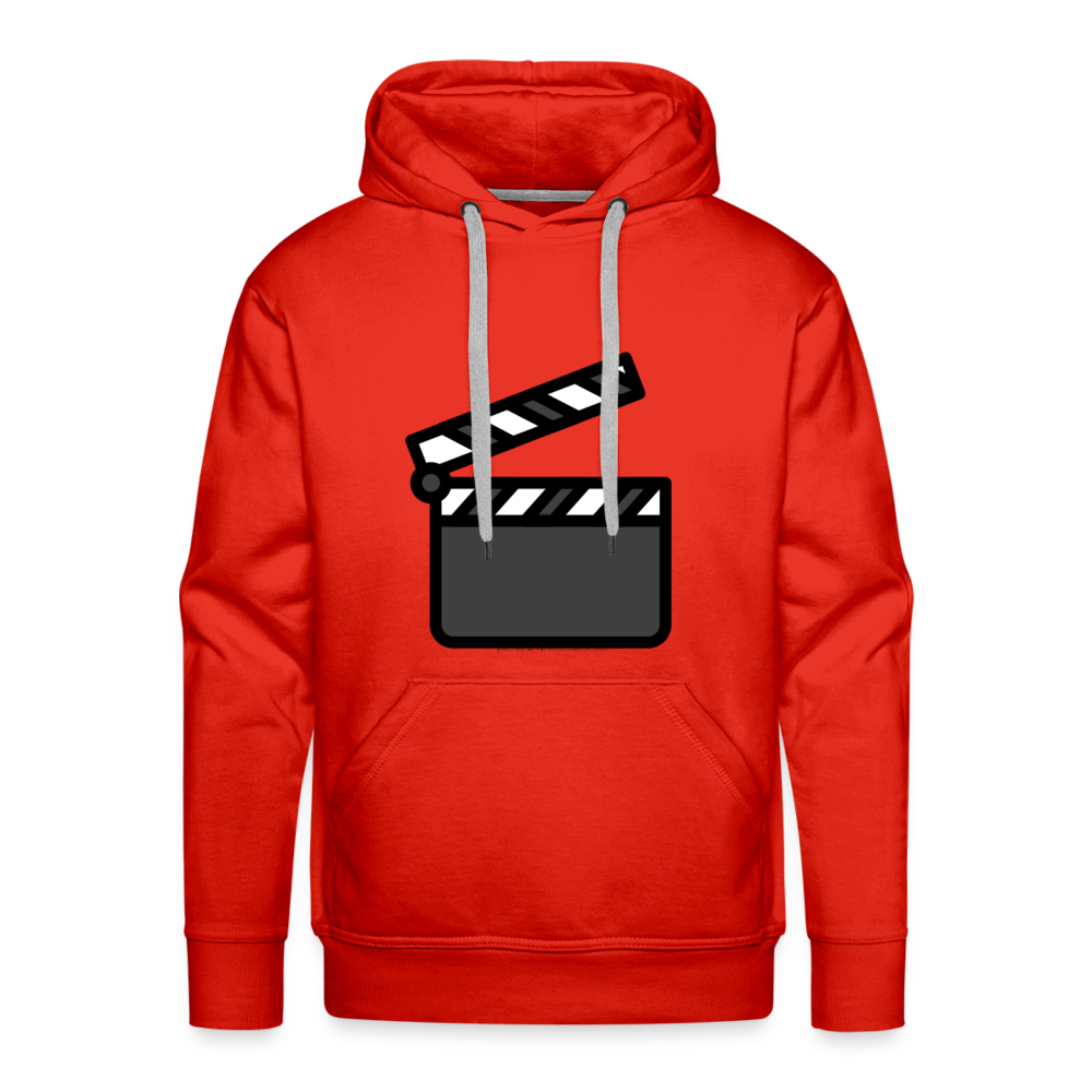 Customizable Clapper Board Moji Men’s Premium Hoodie - Emoji.Express - red