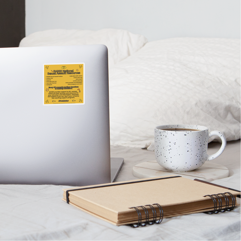 Emoji Expression: RAINN Sexual Assault Resources ~ You Matter ~ Moji Sticker (Yellow) - Emoji.Express - white matte