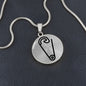 Safety Pin Silver Necklace