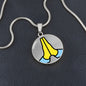 Folded Hands Silver Necklace