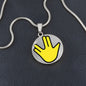 Vulcan Salute Silver Necklace