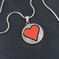 Red Heart Silver Necklace