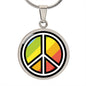 Peace Symbol Moji Luxury Pendent Necklace - Emoji.Express (Engravable)