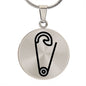 Safety Pin Silver Necklace