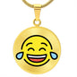 Face with Tears of Joy Gold Necklace