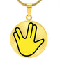Vulcan Salute Gold Necklace