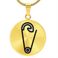 Safety Pin Gold Necklace