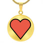 Red Heart Gold Necklace