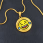 Face with Tears of Joy Gold Necklace