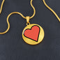 Red Heart Gold Necklace