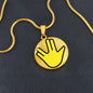 Vulcan Salute Gold Necklace