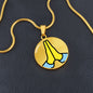 Folded Hands Gold Necklace