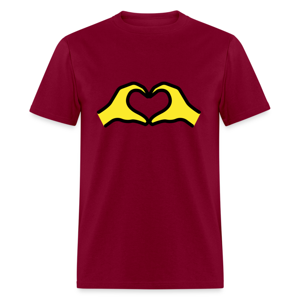 Heart Hands Emoji Unisex Classic T-Shirt - Emoji.Express - burgundy
