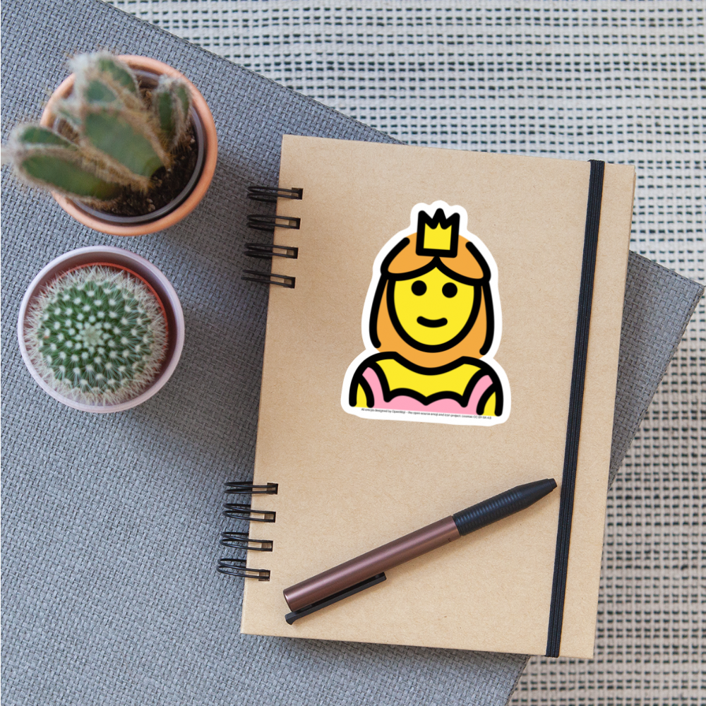 Princess Moji Sticker - Emoji.Express - white matte