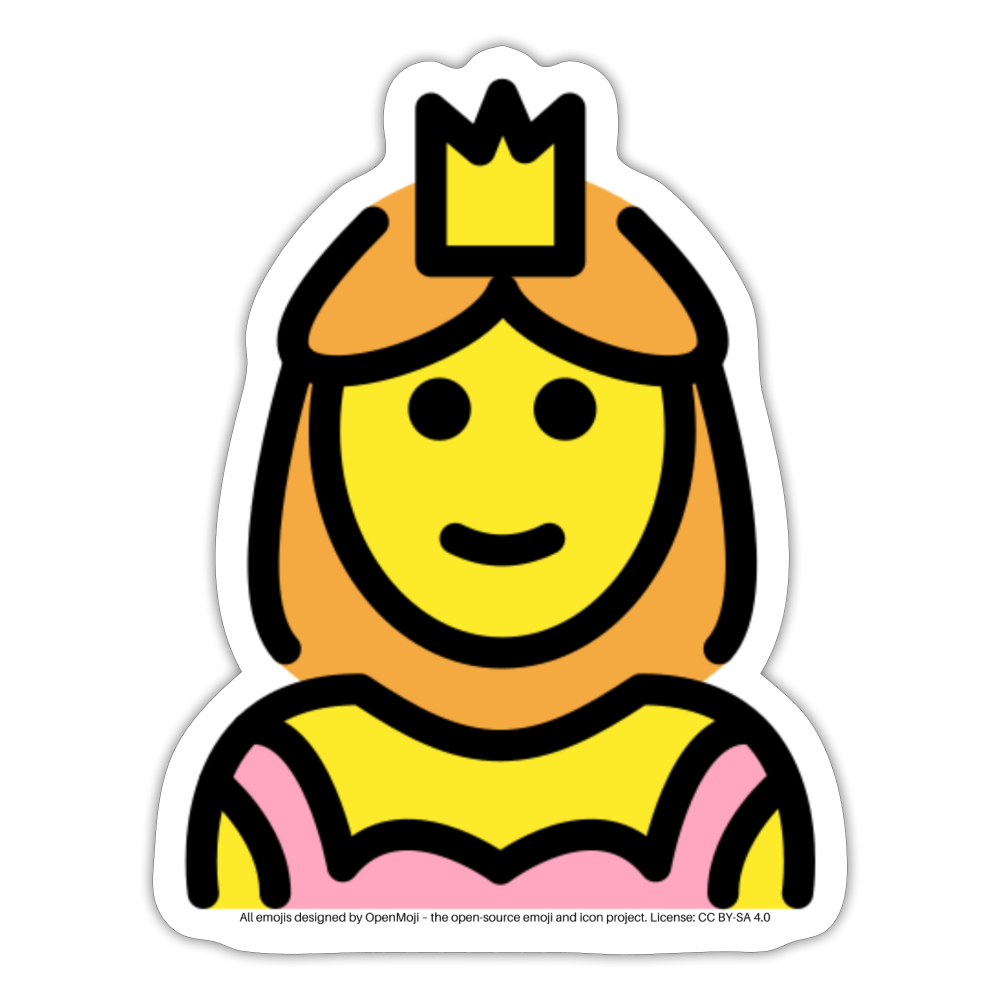 Princess Moji Sticker - Emoji.Express - white matte