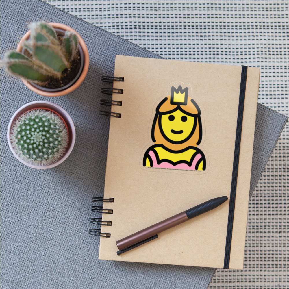 Princess Moji Sticker - Emoji.Express - transparent glossy