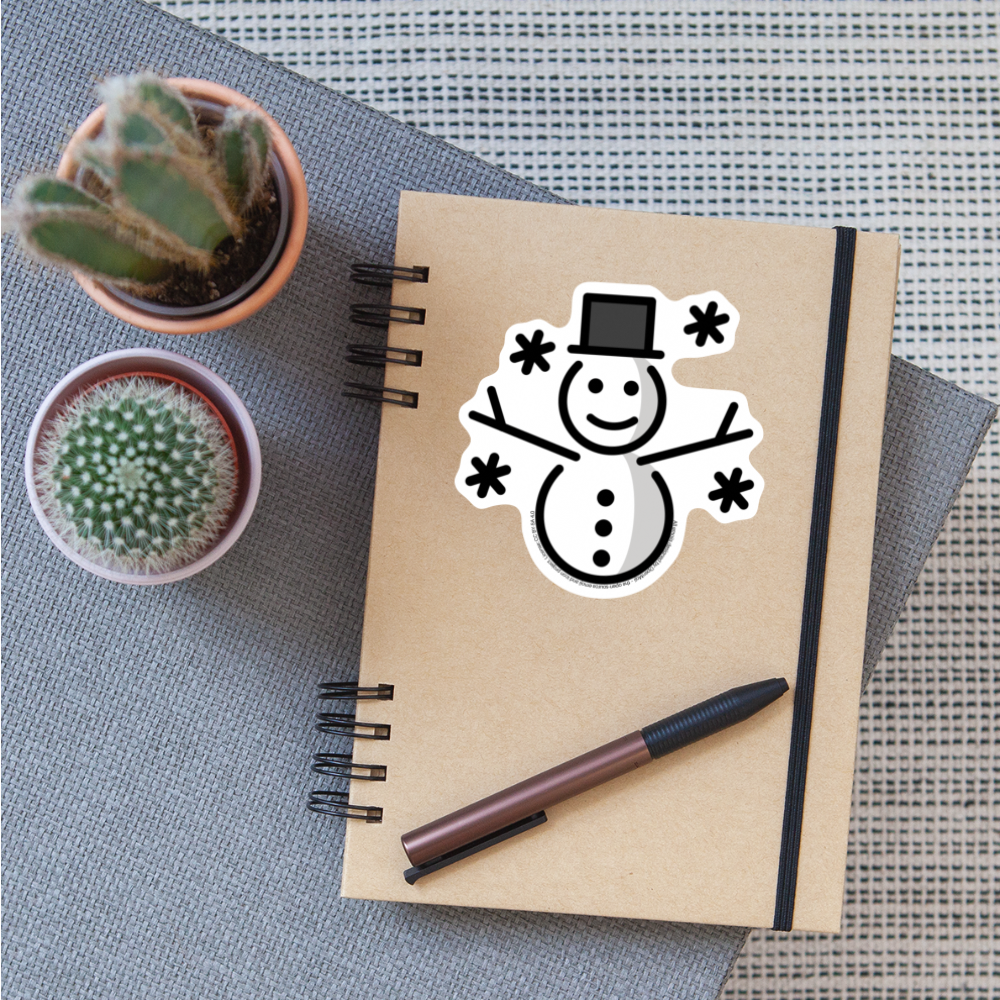 Snowman Moji Sticker - Emoji.Express - white matte