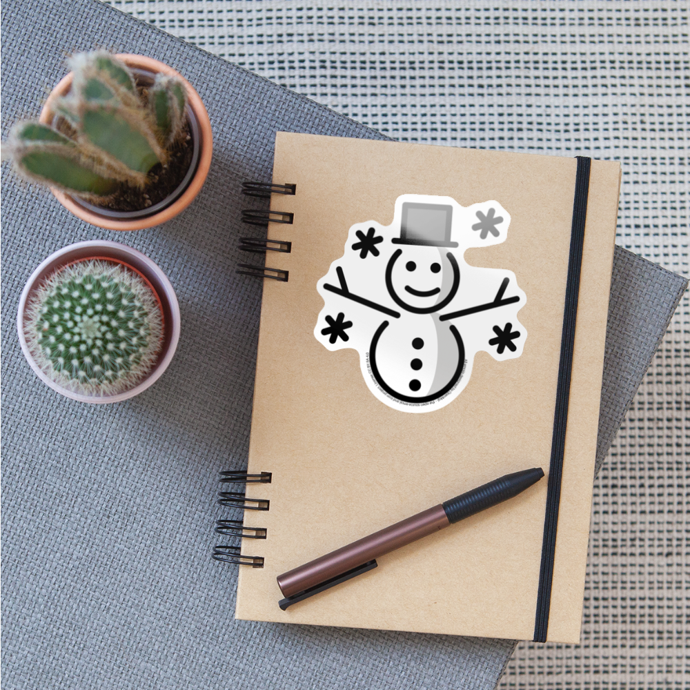 Snowman Moji Sticker - Emoji.Express - white glossy