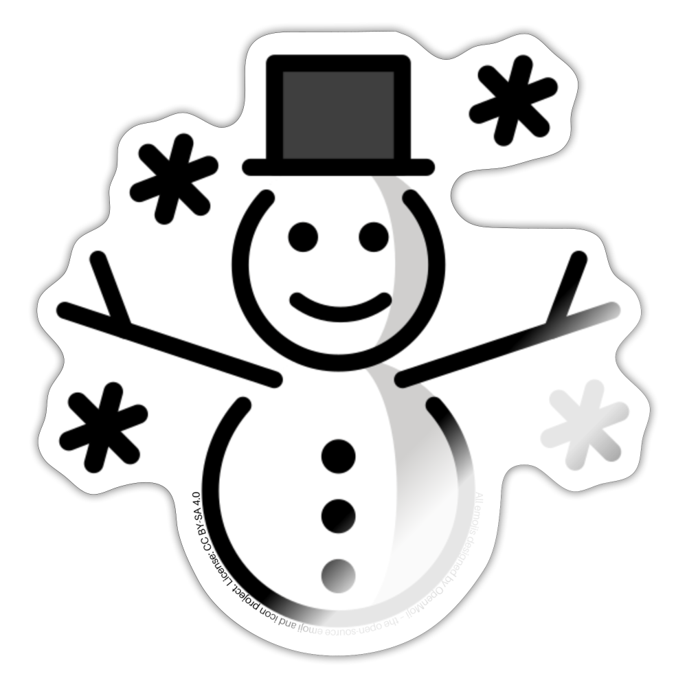 Snowman Moji Sticker - Emoji.Express - white glossy