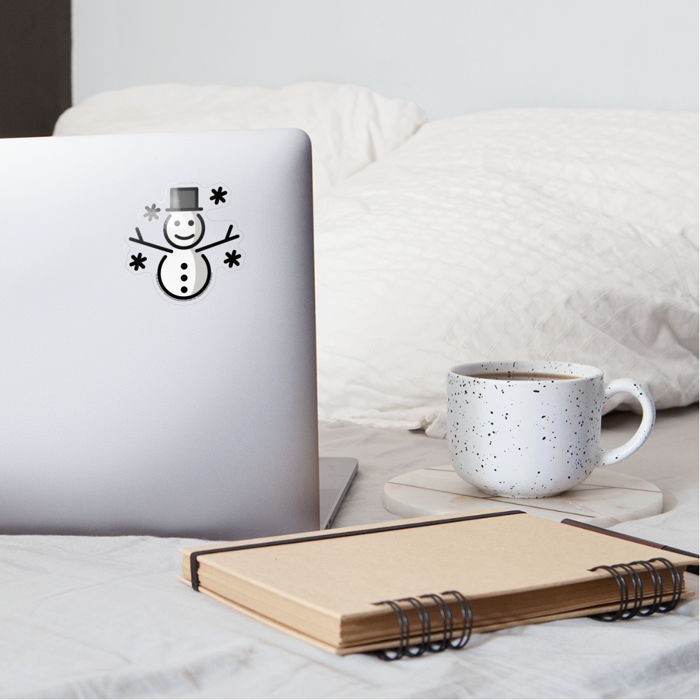 Snowman Moji Sticker - Emoji.Express - transparent glossy