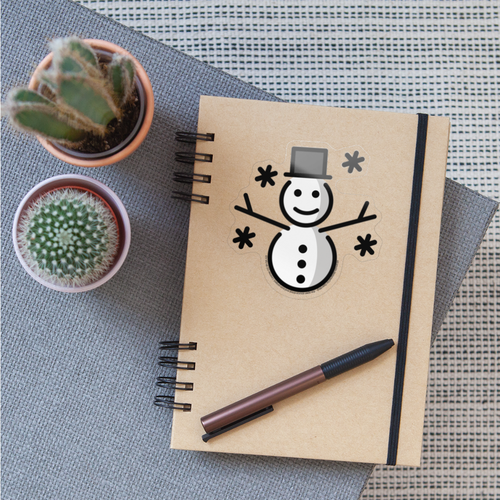 Snowman Moji Sticker - Emoji.Express - transparent glossy
