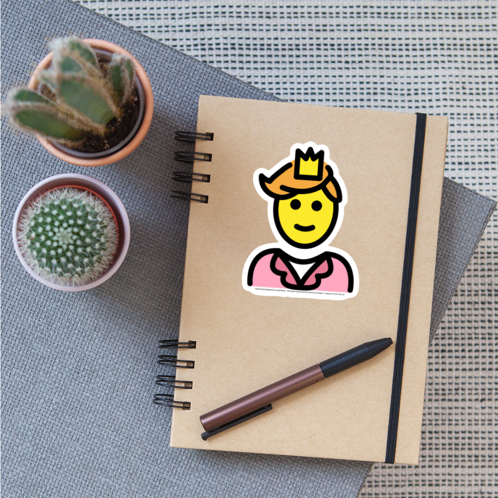 Prince Moji Sticker - Emoji.Express - white matte