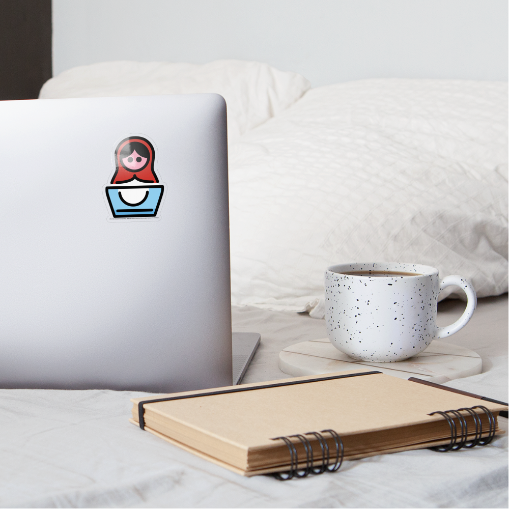 Russian Nesting Doll Moji Sticker - Emoji.Express - transparent glossy