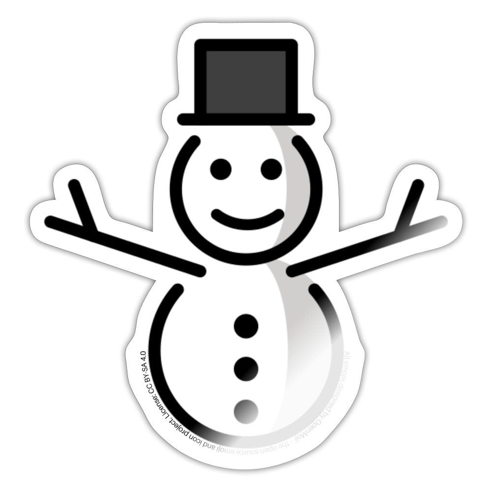 Snowman without Snow Moji Sticker - Emoji.Express - white glossy