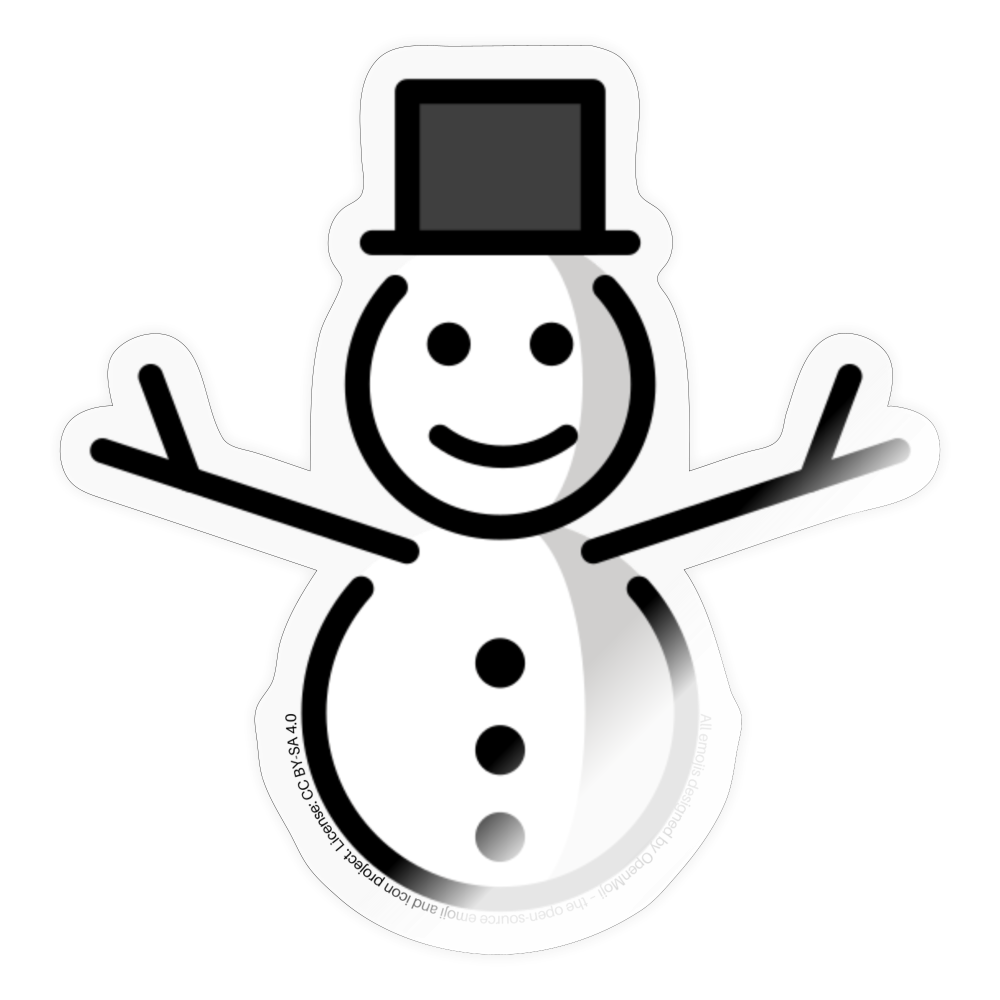 Snowman without Snow Moji Sticker - Emoji.Express - transparent glossy