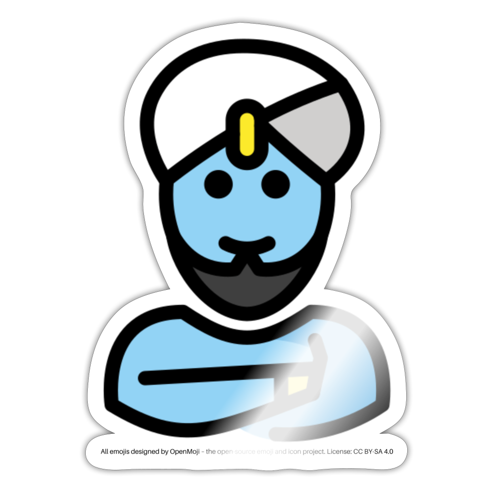 Man Genie Moji Sticker - Emoji.Express - white glossy
