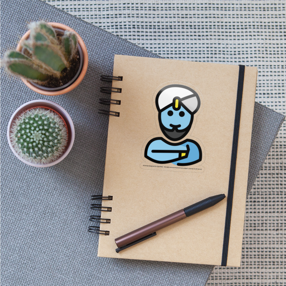 Man Genie Moji Sticker - Emoji.Express - transparent glossy