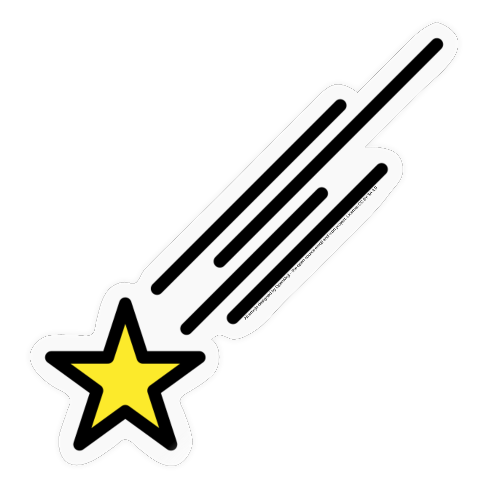 Shooting Star Moji Sticker - Emjoi.Express - transparent glossy