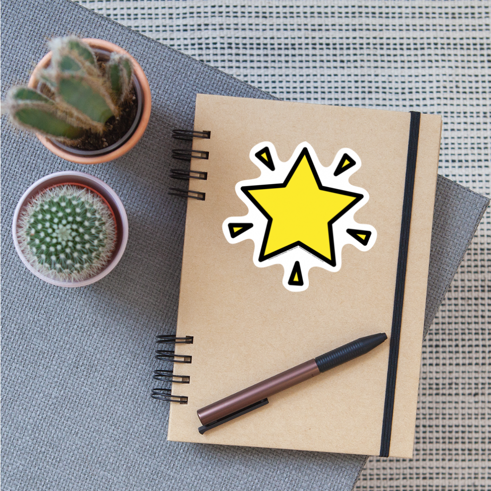Glowing Star Moji Sticker - Emjoi.Express - white matte