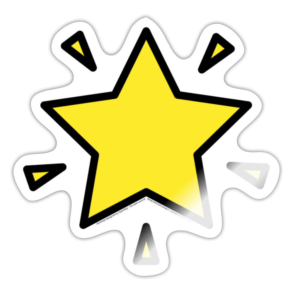 Glowing Star Moji Sticker - Emjoi.Express - white glossy