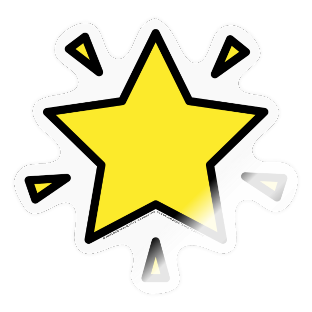 Glowing Star Moji Sticker - Emjoi.Express - transparent glossy