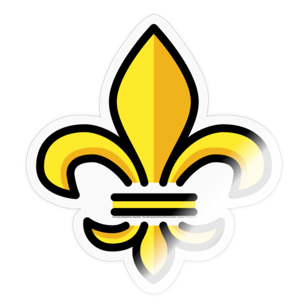 Fleur de Lis Moji Sticker - Emoji.Express - transparent glossy