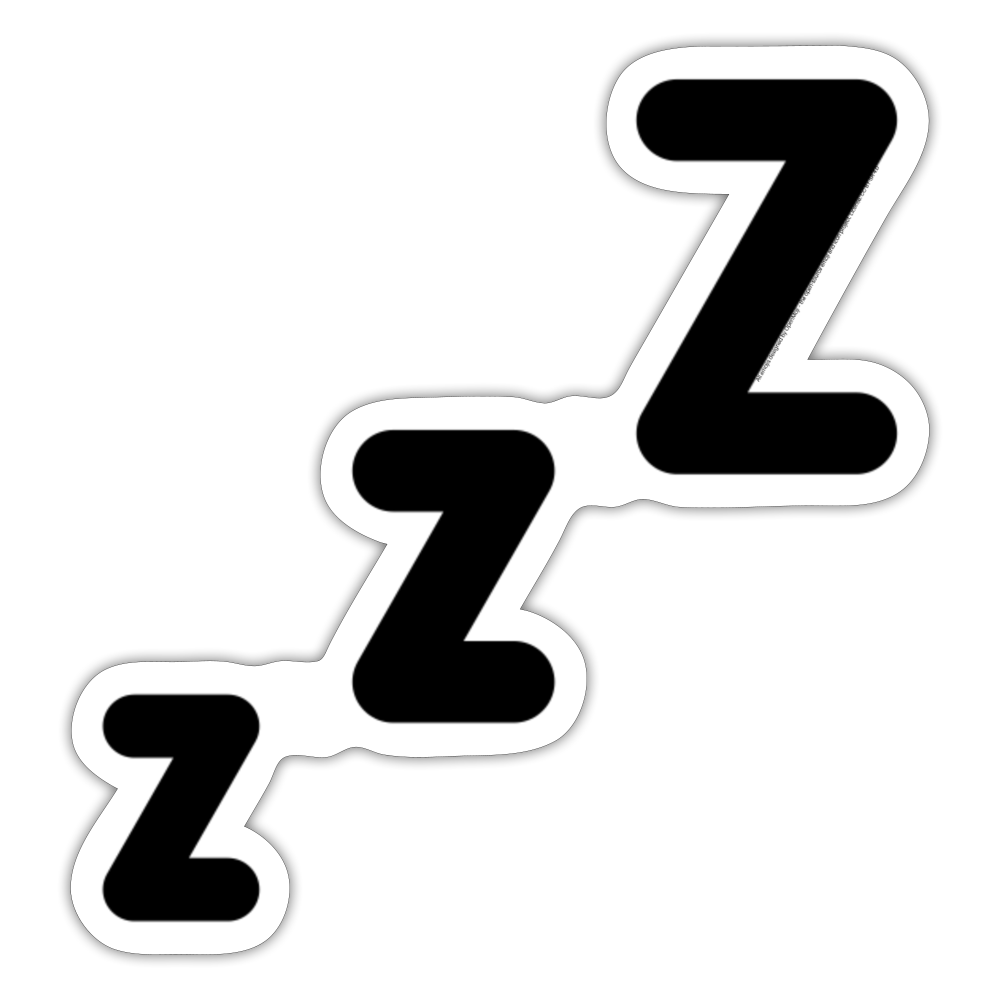 Z Z Z Moji Sticker - Emoji.Express - white matte