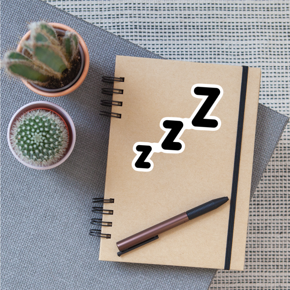 Z Z Z Moji Sticker - Emoji.Express - white matte