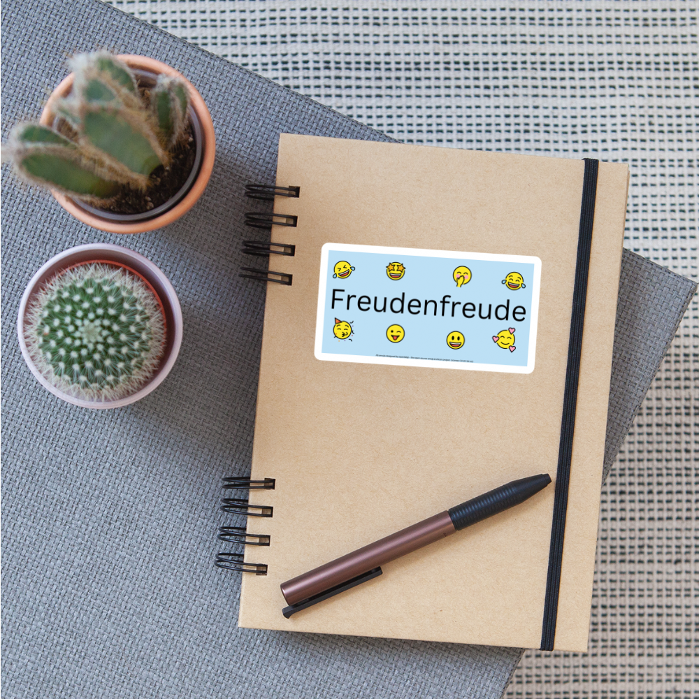 Freudenfreude + Mojis Sticker (Blue) - Emoji.Express - white matte